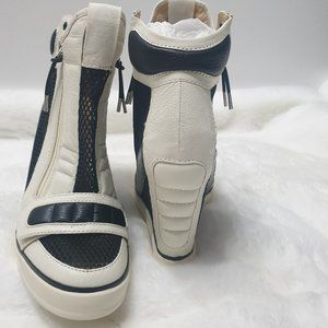 L.A.M.B  Lace Up Wedge Sneakers